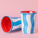 Ceramic Breakfast Cups by Tierra Cocida Ceramic Cups tierra cocida Blue / Red
