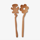 Serving Friends by Selena Liu x Areaware Salad Serving Spoons areaware Flowers