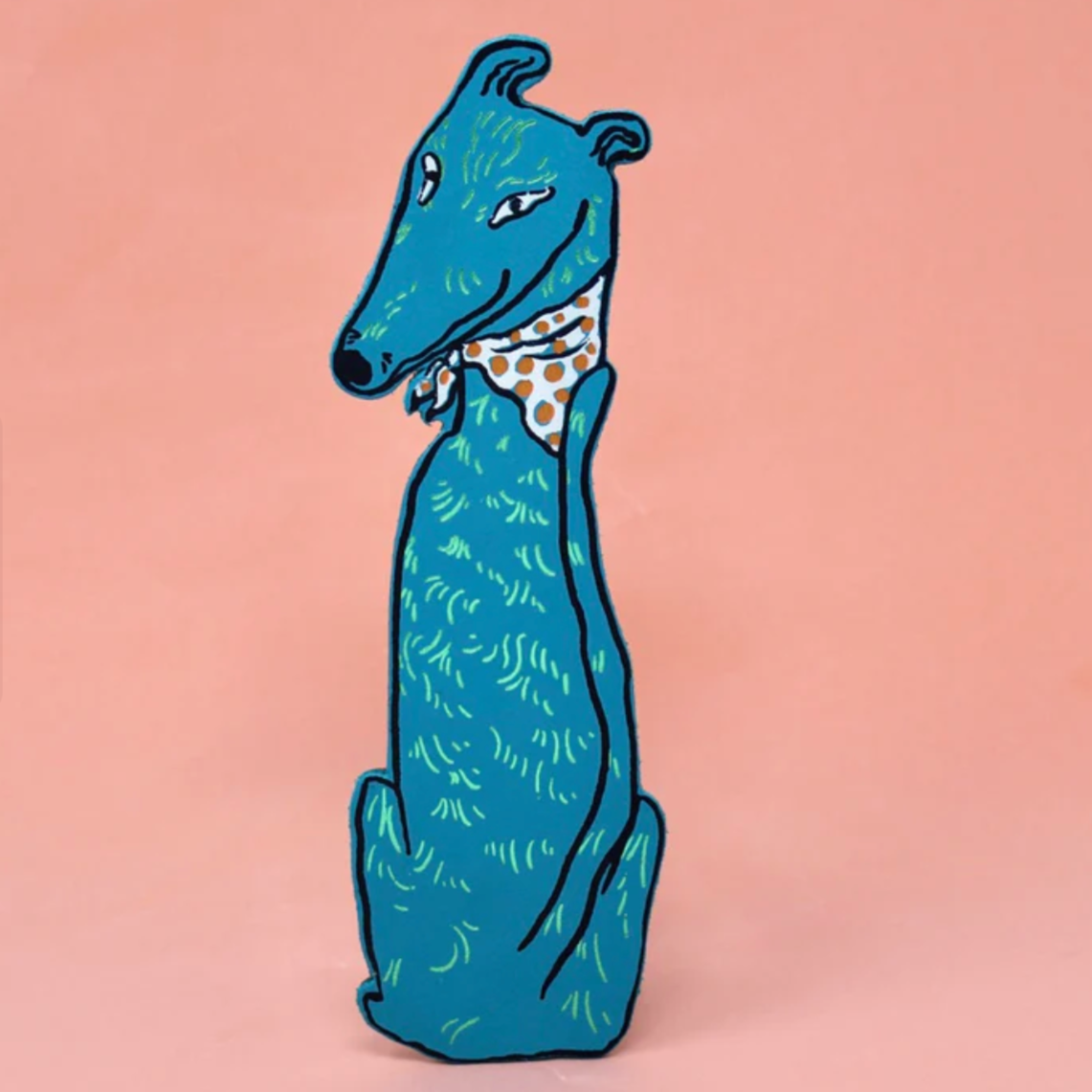 Dog Bookmark by Ark Colour Design bookmark ark colour Turquoise