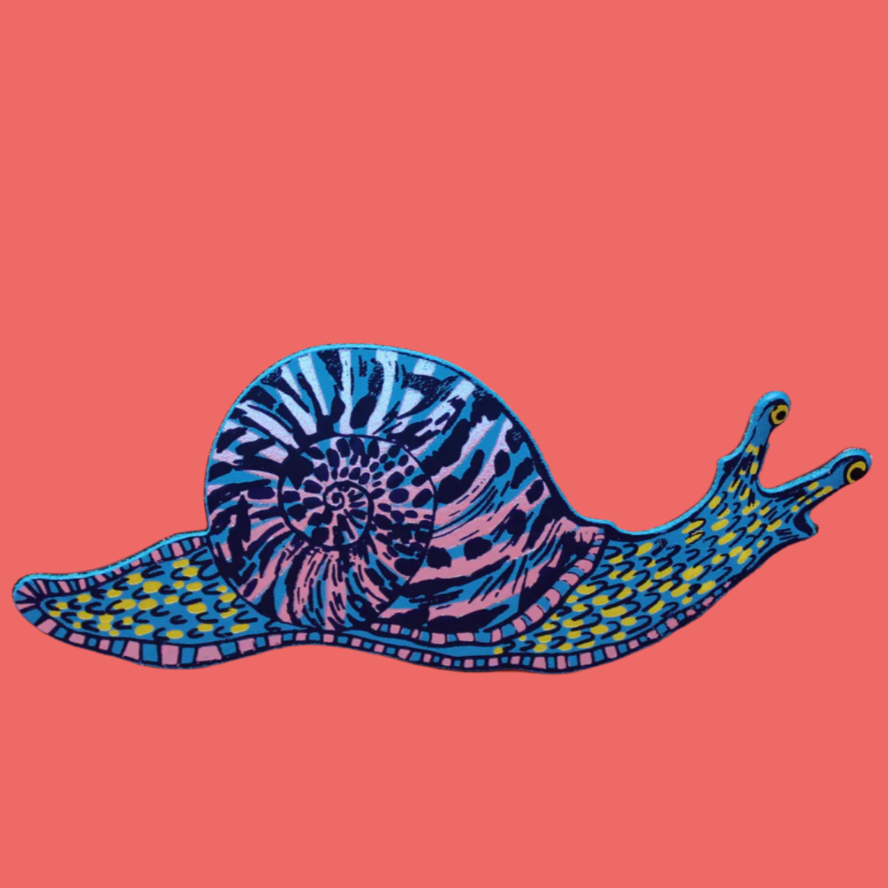 Snail Magnet by Ark Colour Design magnets ark colour Turquoise