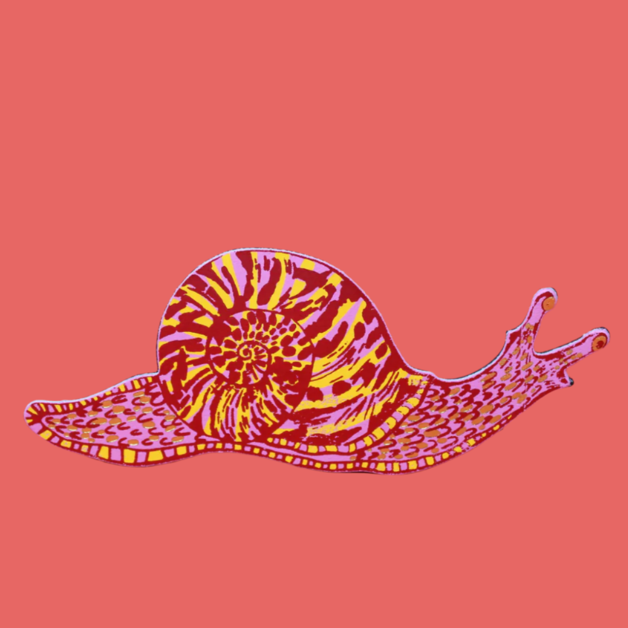 Snail Magnet by Ark Colour Design ark colour Hot Pink