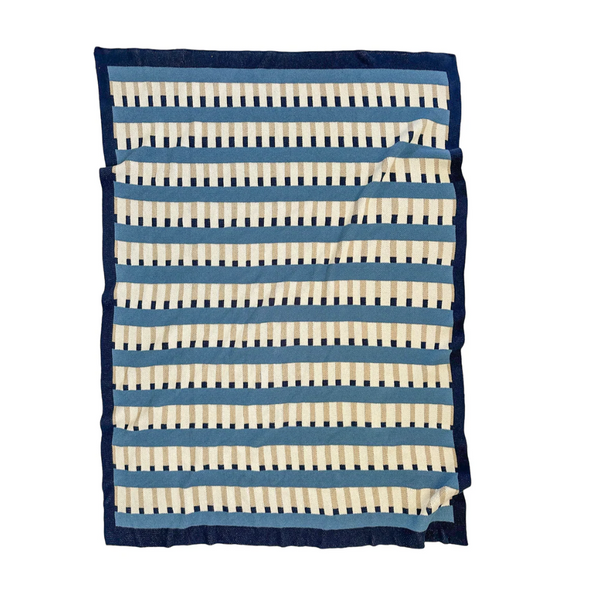 "Tatami" Recycled Cotton Throw by Happy Habitat Throw Blankets Happy Habitat