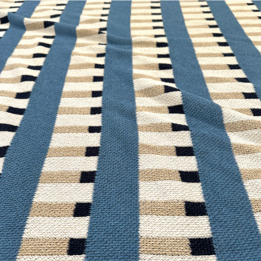 "Tatami" Recycled Cotton Throw by Happy Habitat Throw Blankets Happy Habitat