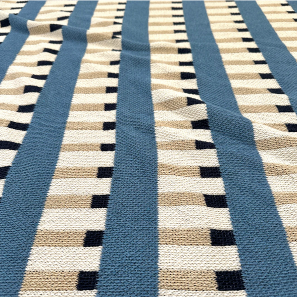 "Tatami" Recycled Cotton Throw by Happy Habitat Throw Blankets Happy Habitat