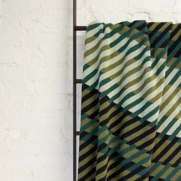 "Pattern #2" Recycled Cotton Throw by Happy Habitat Throw Blankets Happy Habitat