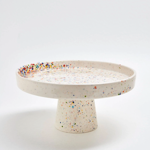 Speckled Ceramic Cake Stand by Egg Back Home