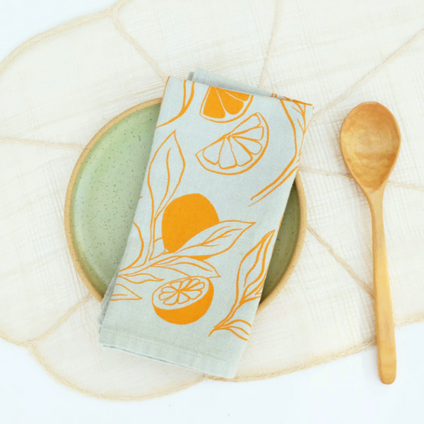 Printed Linen Rectangle Tea Towels by Elana Gabrielle tea towel Elana Gabrielle