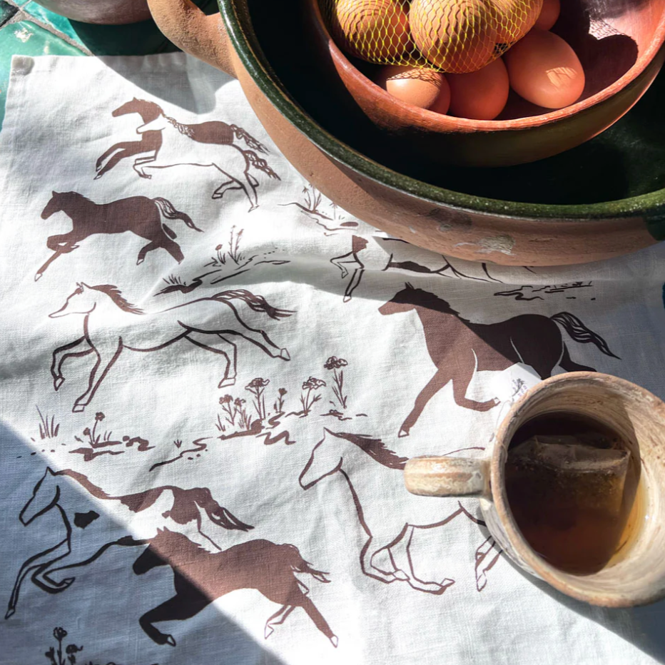 Printed Linen Rectangle Tea Towels by Elana Gabrielle tea towel Elana Gabrielle