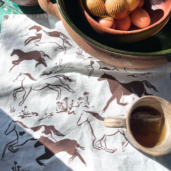 Printed Linen Rectangle Tea Towels by Elana Gabrielle tea towel Elana Gabrielle