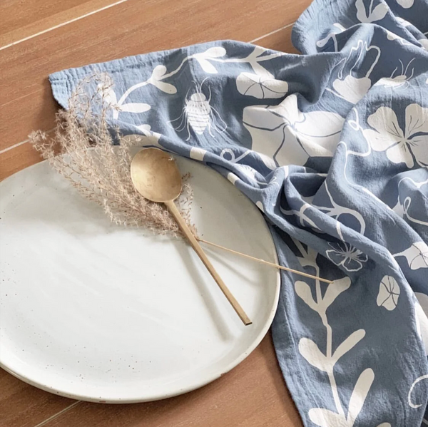 Printed Linen Square Tea Towels by Elana Gabrielle tea towel Elana Gabrielle