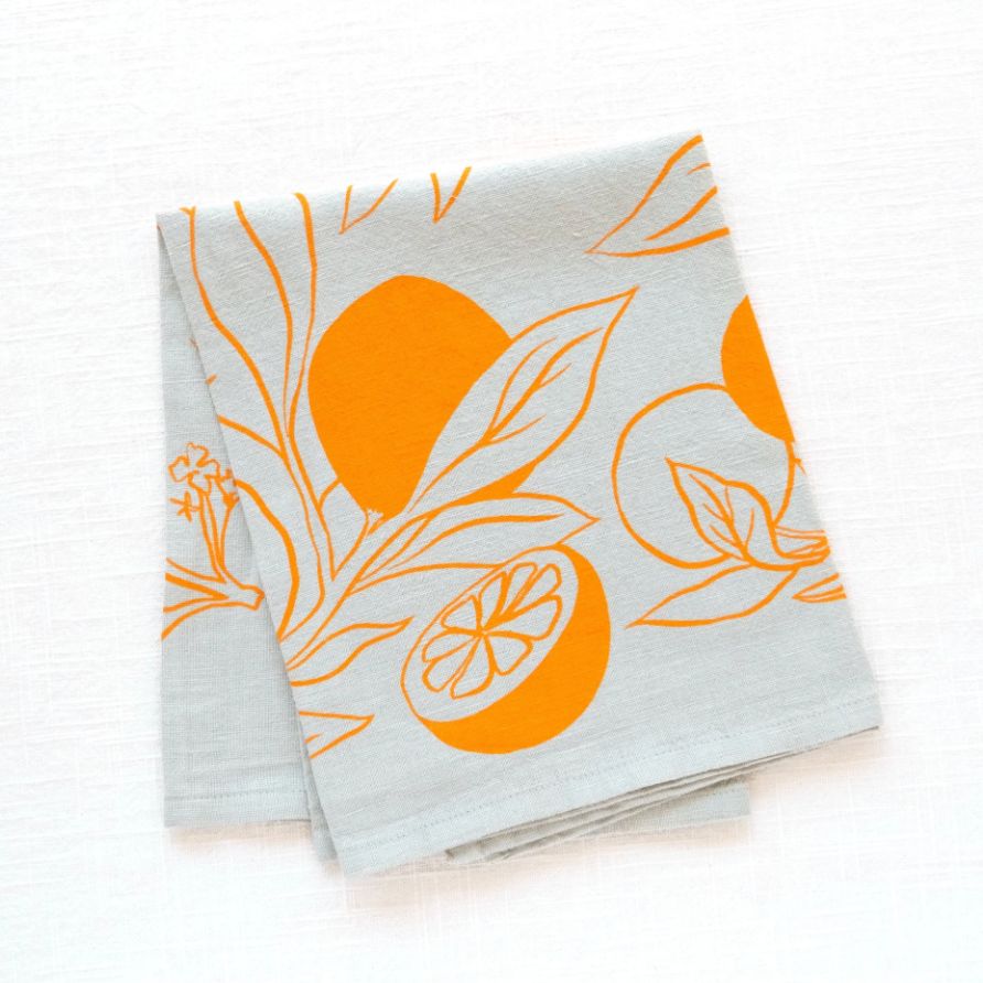 Printed Linen Rectangle Tea Towels by Elana Gabrielle tea towel Elana Gabrielle