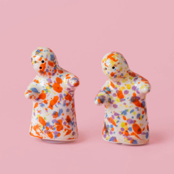 Salt + Pepper Shaker Ghosts by Tierra Cocida Salt and Pepper Shaker tierra cocida