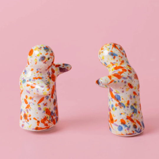 Salt + Pepper Shaker Ghosts by Tierra Cocida Salt and Pepper Shaker tierra cocida