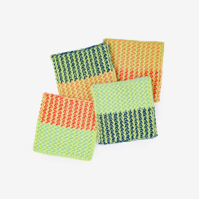 "Squiggle" Knit Coaster Set by Verloop kitchen > Coasters > best housewarming gifts > good > housewarming gifts > house warming > housewarming gift ideas > housewarming gifts for couples > new home gift ideas > new home gifts > sustainable gifts Verloop