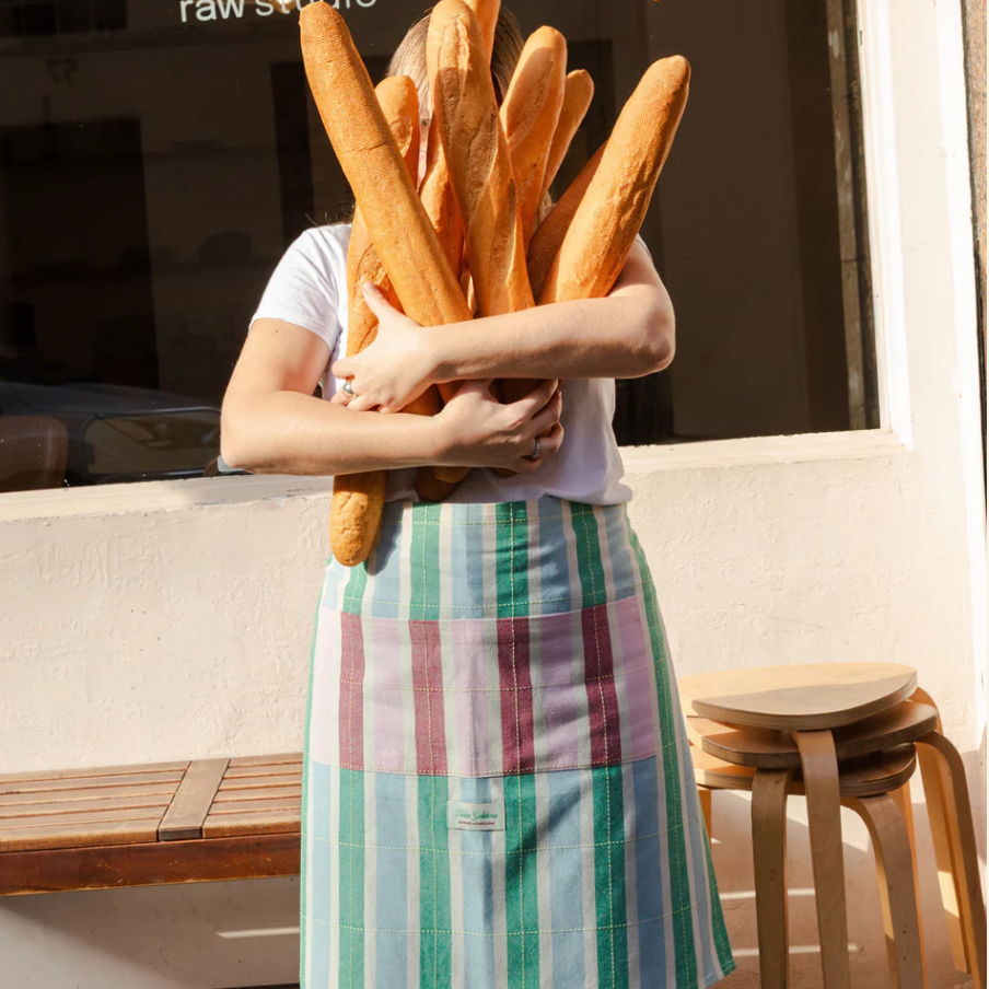 Short Striped Apron by Tarta Gelatina Oven Mitts and Pot Holders CANDID HOME