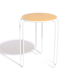 Wire Frame Stool by New Made LA Pots & Planters New Made LA White