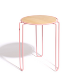 Wire Frame Stool by New Made LA Pots & Planters New Made LA Pink