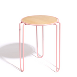 Wire Frame Stool by New Made LA Pots & Planters New Made LA Pink