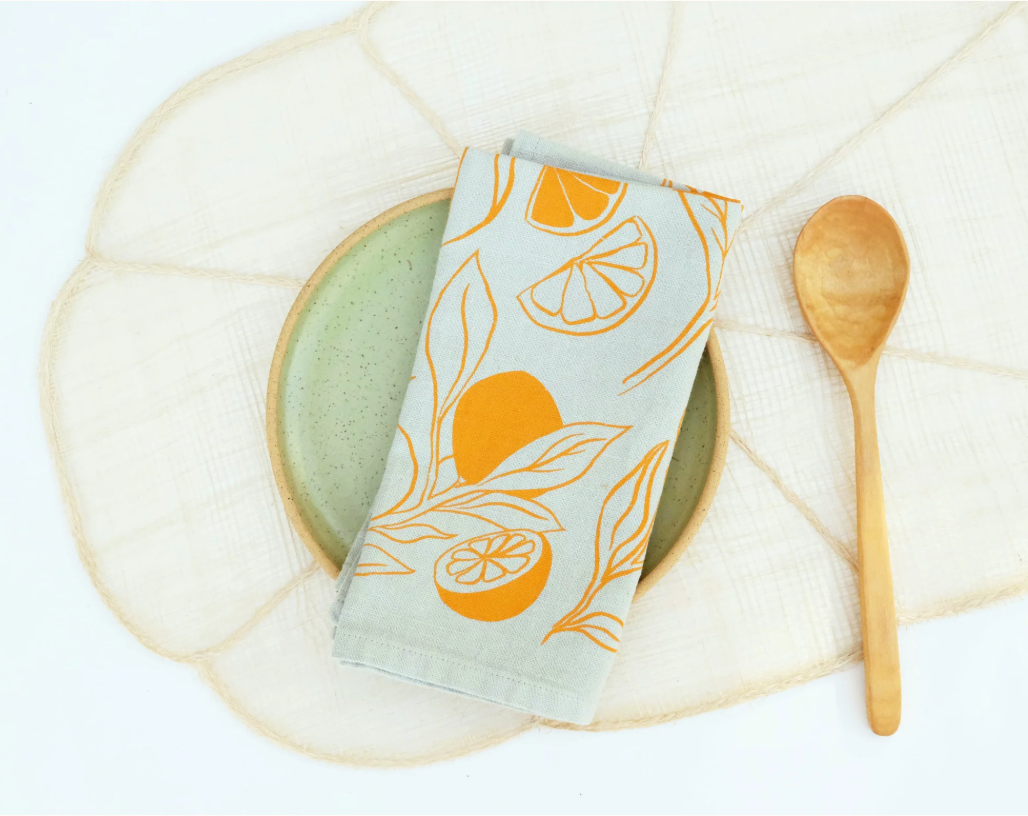 Printed Linen Napkin Set by Elana Gabrielle napkins Elana Gabrielle