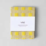Squares Tea Towels - Kangan Arora for Wrap Magazine Towels CANDID HOME Yellow