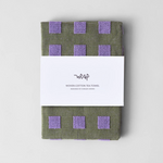 Squares Tea Towels - Kangan Arora for Wrap Magazine Towels CANDID HOME Olive/Lilac  