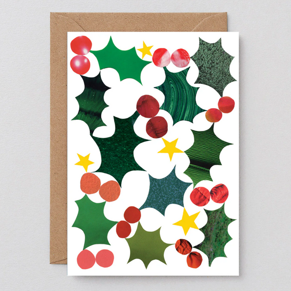 Christmas Cards by Wrap Magazine Greeting & Note Cards Wrap Magazine Holly Christmas