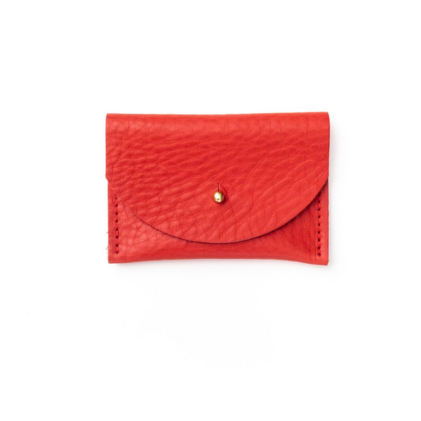 Leather Cardholder by Primecut cardholder PRIMECUT Tomato Red Leather