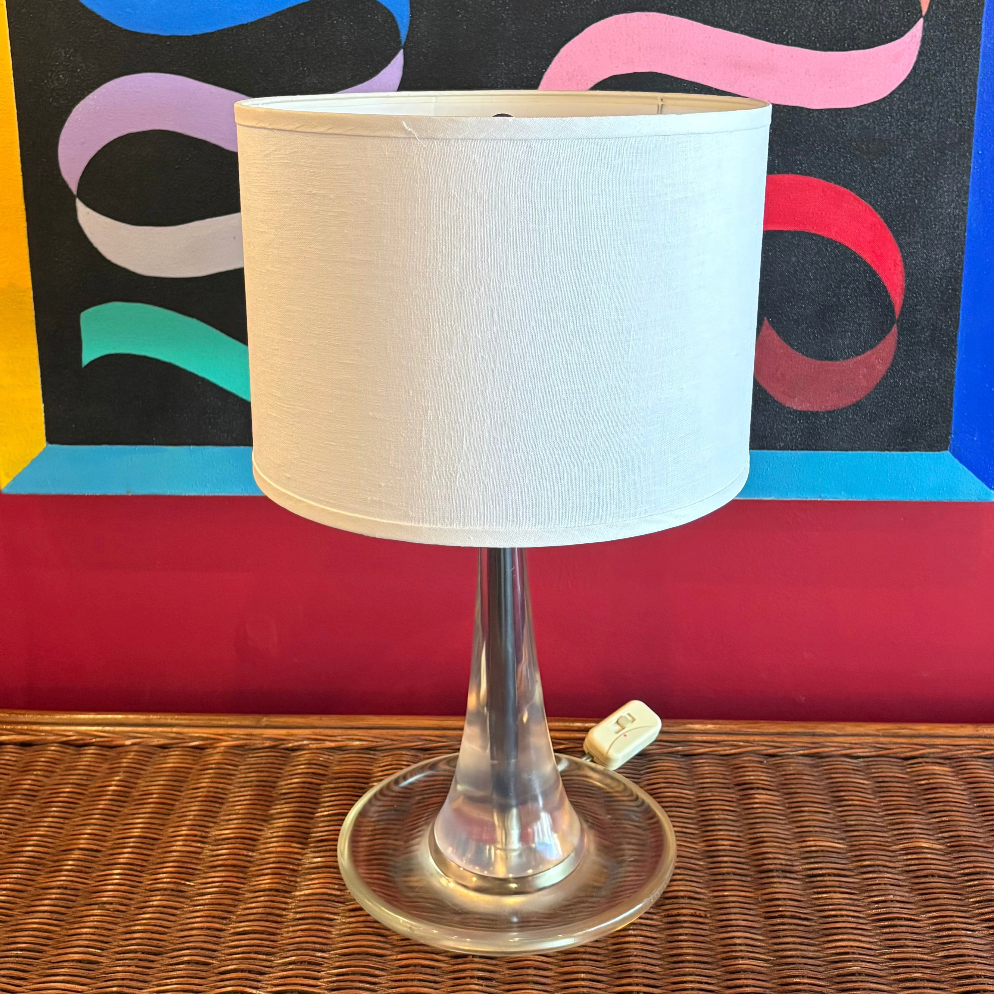 1970's Lucite Table Lamp Lamps CANDID HOME