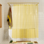 Sun Shower 2x2 Curtain Liners by Quiet Town Shower Curtains Quiet Town Butter: Yellow/Clear