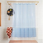 Sun Shower 2x2 Curtain Liners by Quiet Town Shower Curtains Quiet Town Atlantic: Blue/Clear