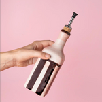 Ceramic Olive Oil Bottle by Tierra Cocida oil dispenser tierra cocida Chocolate: Pink / Brown