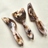 Resin Cheese Knife Set by Gibb & Daan Cheese Knives Gibb & Daan Brown + White Tiger