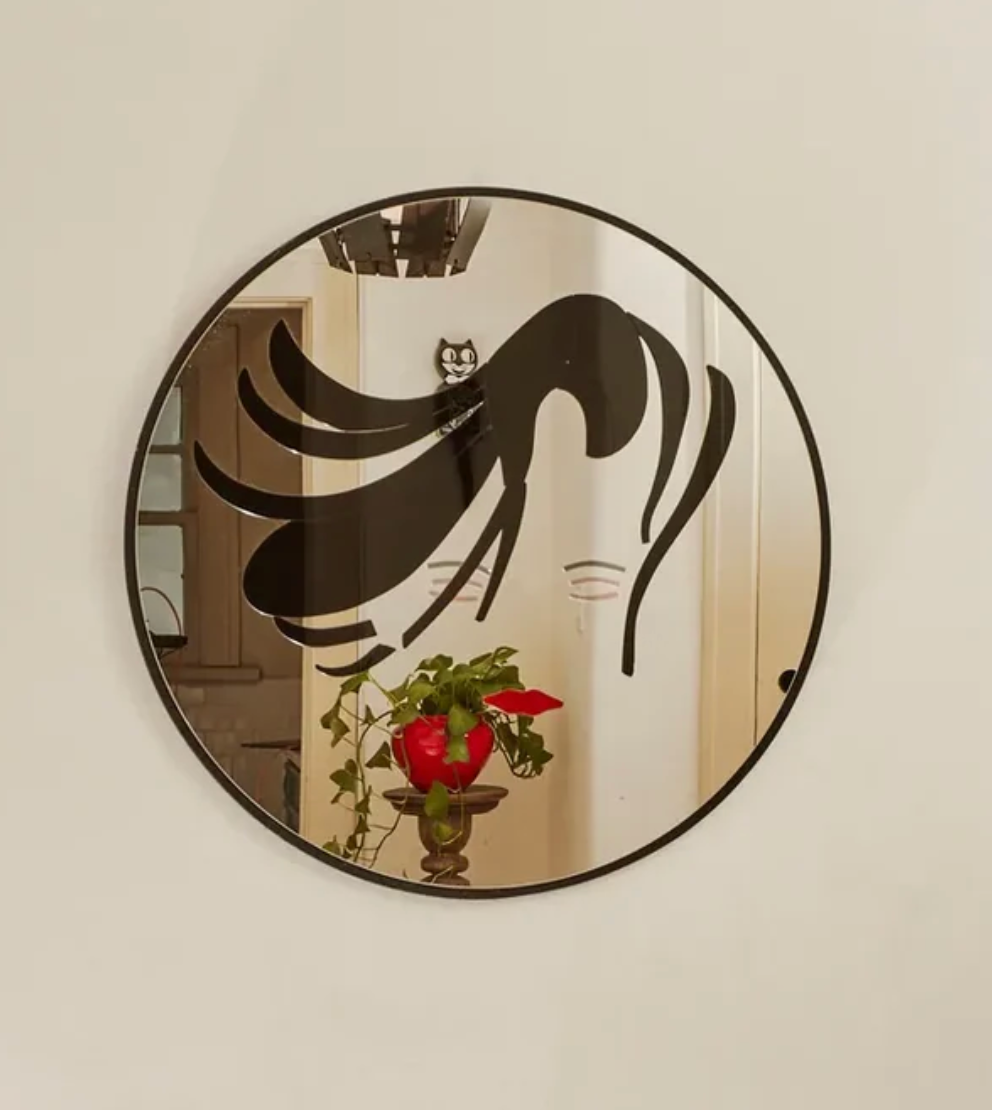 1980s Lady Face Mirror - 36" W mirror CANDID HOME