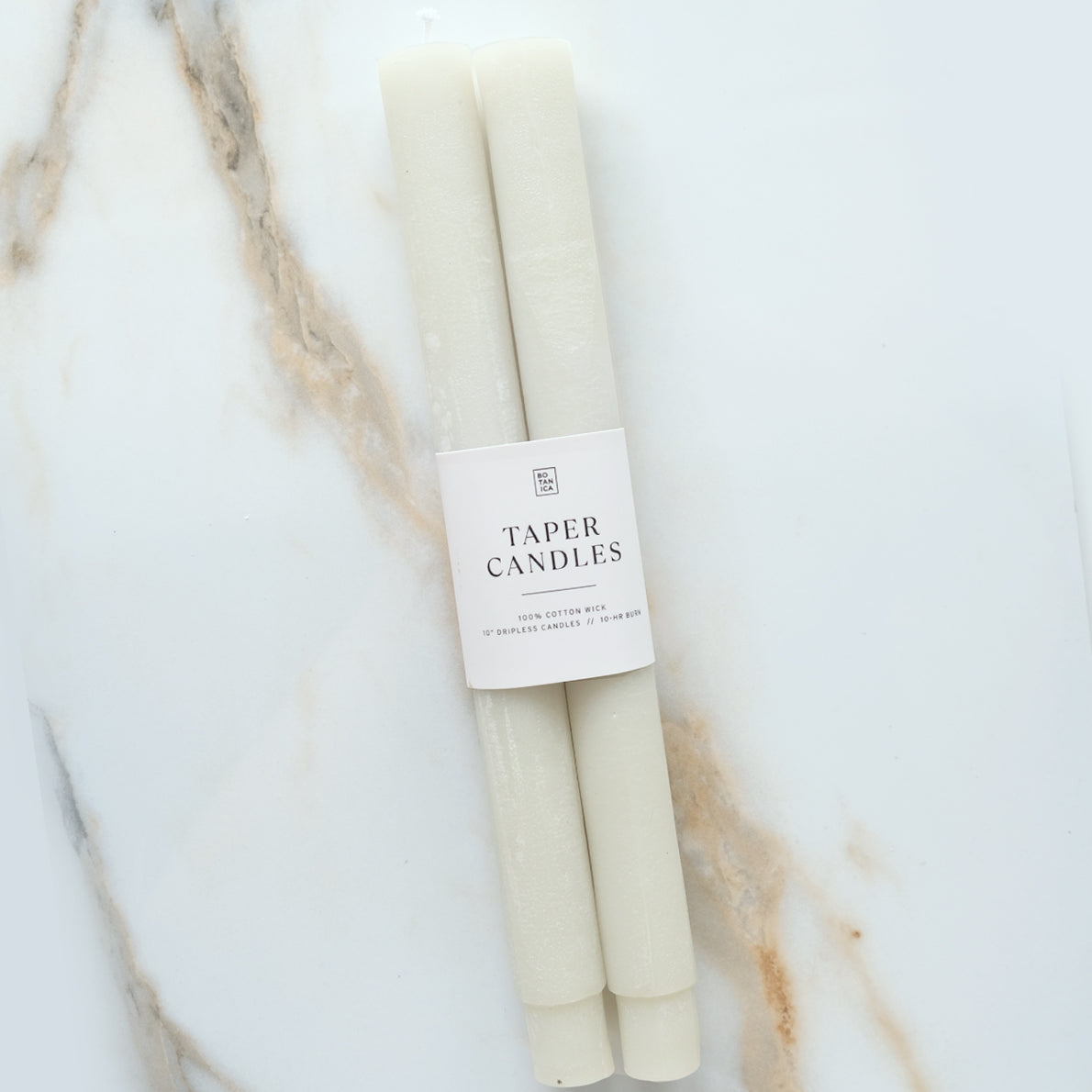 Botanica Pillar Taper Candles - Set of 2 Candles BOTANICA Neutral