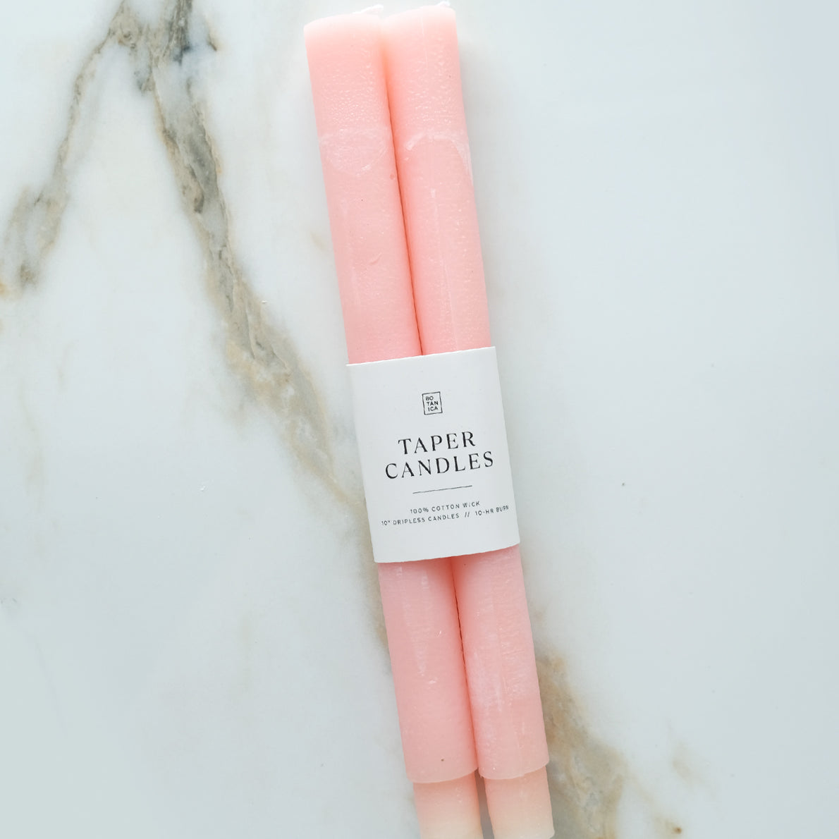 Botanica Pillar Taper Candles - Set of 2 Candles BOTANICA Coral Pink