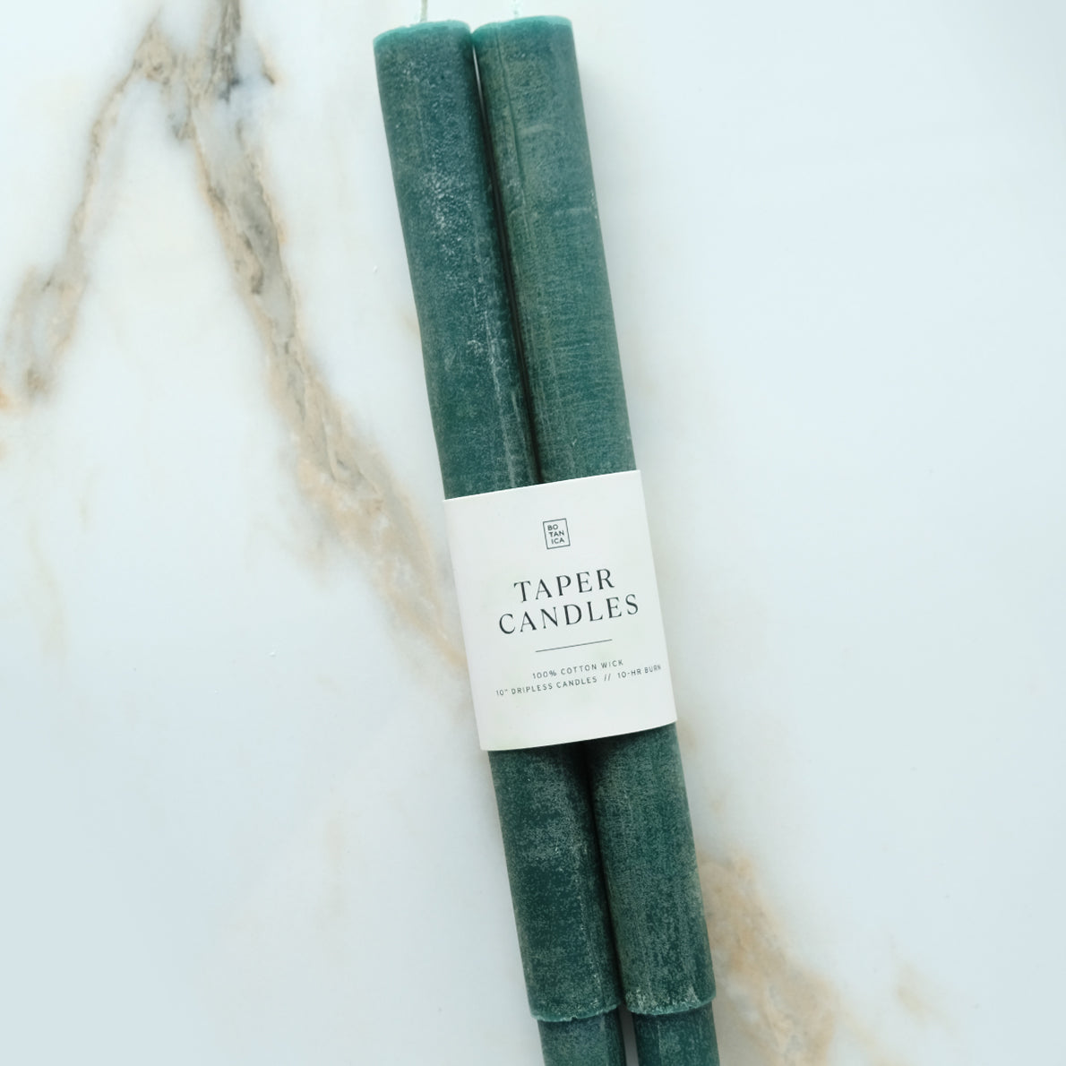 Botanica Pillar Taper Candles - Set of 2 Candles BOTANICA Evergreen