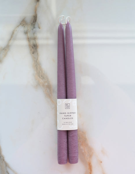 Botanica Taper Candles - Set of 2 Candles BOTANICA Amethyst - Purple