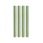 Striped Dinner Candles by Yod and Co. Candles yod and co Moss Green + White