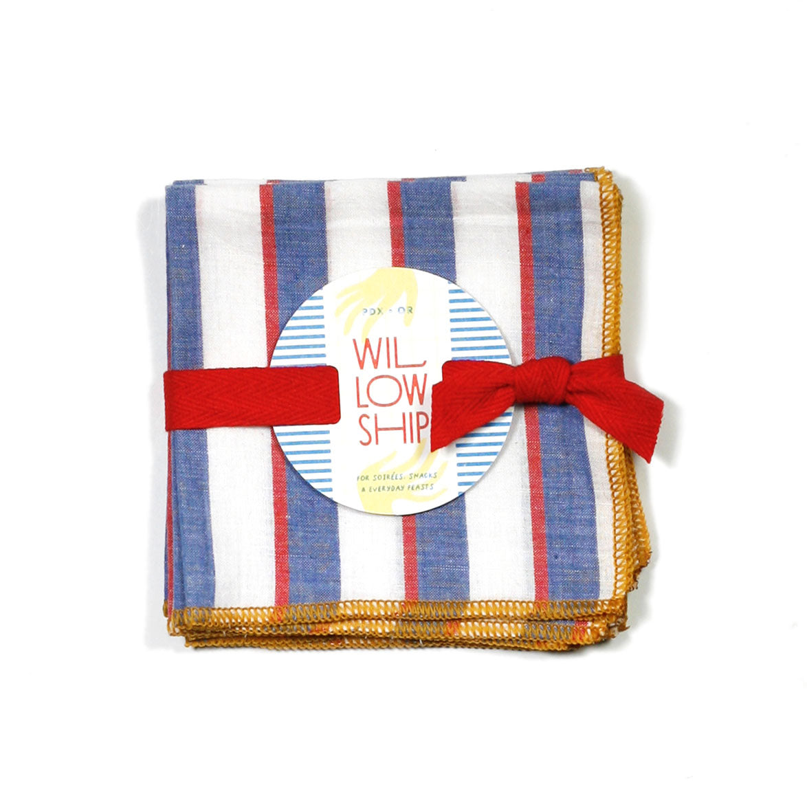 Cocktail Napkin Set by Willow Ship - Mondrian Primary napkins willow ship   