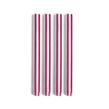 Striped Dinner Candles by Yod and Co. Candles yod and co Aubergine + White