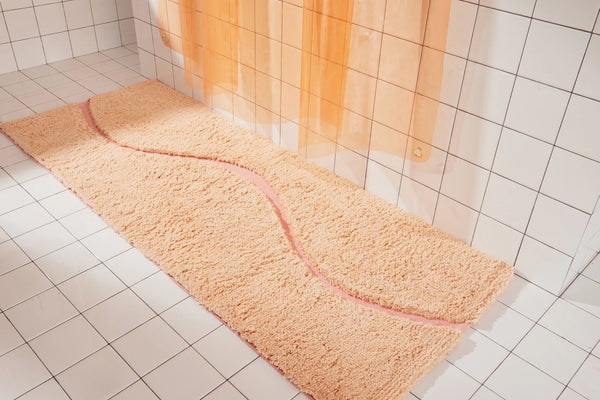 Atlas Cloud Bath Runner by Quiet Town - 56" x 22" Bath Mats & Rugs Quiet Town peach