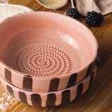 Ceramic Grater Bowl by Tierra Cocida bowl tierra cocida chocolate brown + pink
