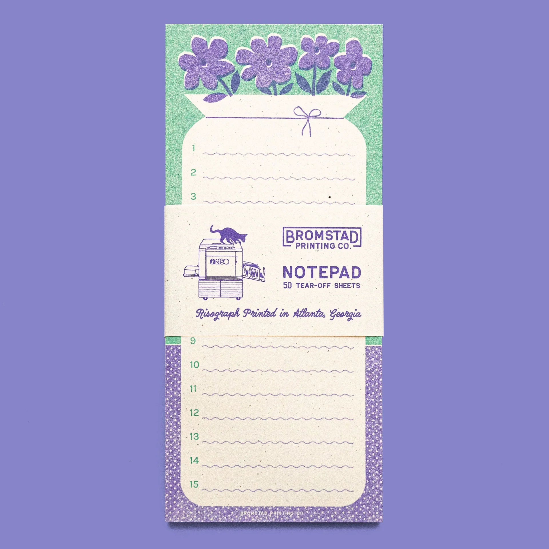 Vase of Flowers Notepad by Bromstad Printing Co notepad bromstad