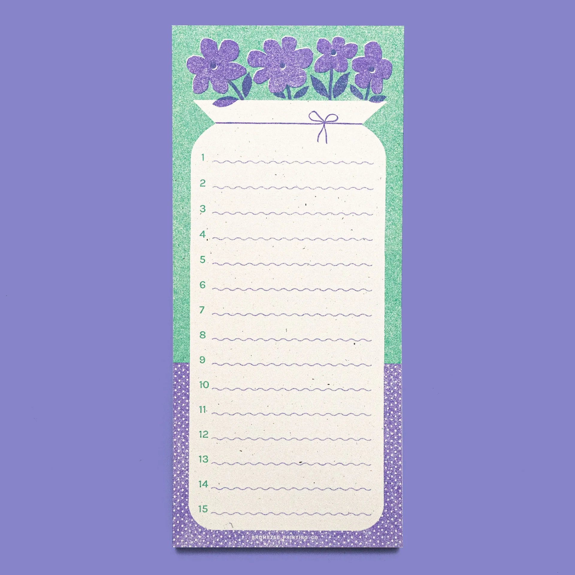 Vase of Flowers Notepad by Bromstad Printing Co notepad bromstad