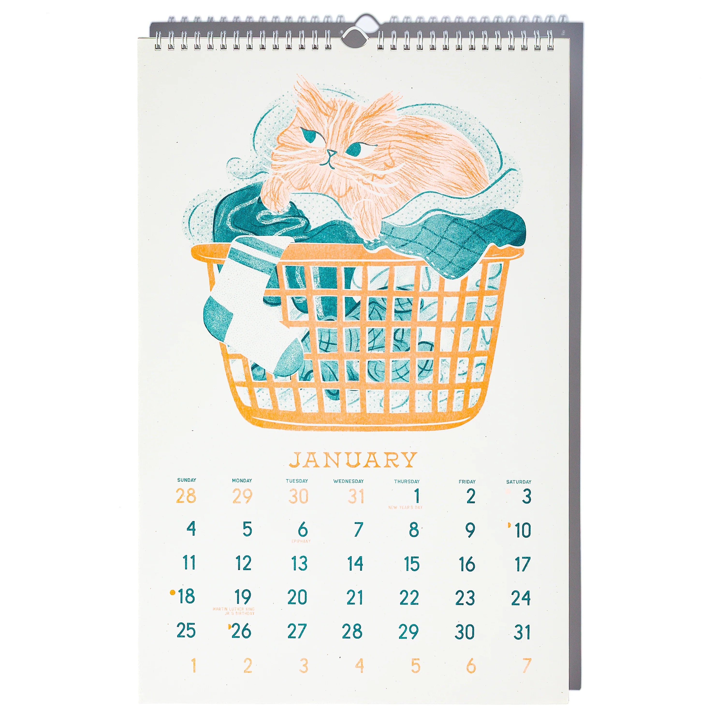 2026 Risograph Wall Calendar - Butterfly Days by Bromstad Printing Co Calendars, Organizers & Planners bromstad