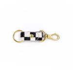 Leather + Hide Keychains by Primecut keychain PRIMECUT B + W Checkered Cowhide