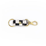 Leather + Hide Keychains by Primecut keychain PRIMECUT B + W Checkered Cowhide