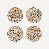 Speckled Round Cork Coaster by Yod and Co. - Set of 4 coasters yod and co Black