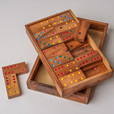Classic Mangowood Dominoes Set by Verve Culture
