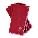 Icon Linen Dinner Napkins - Set of 6 - by Furbish Studio napkins furbish WINE + PINK